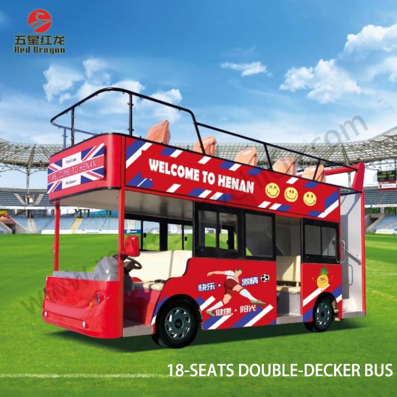 Prise en charge de la personnalisation de l'autobus touristique électrique 18 sièges Bus touristique à deux étages